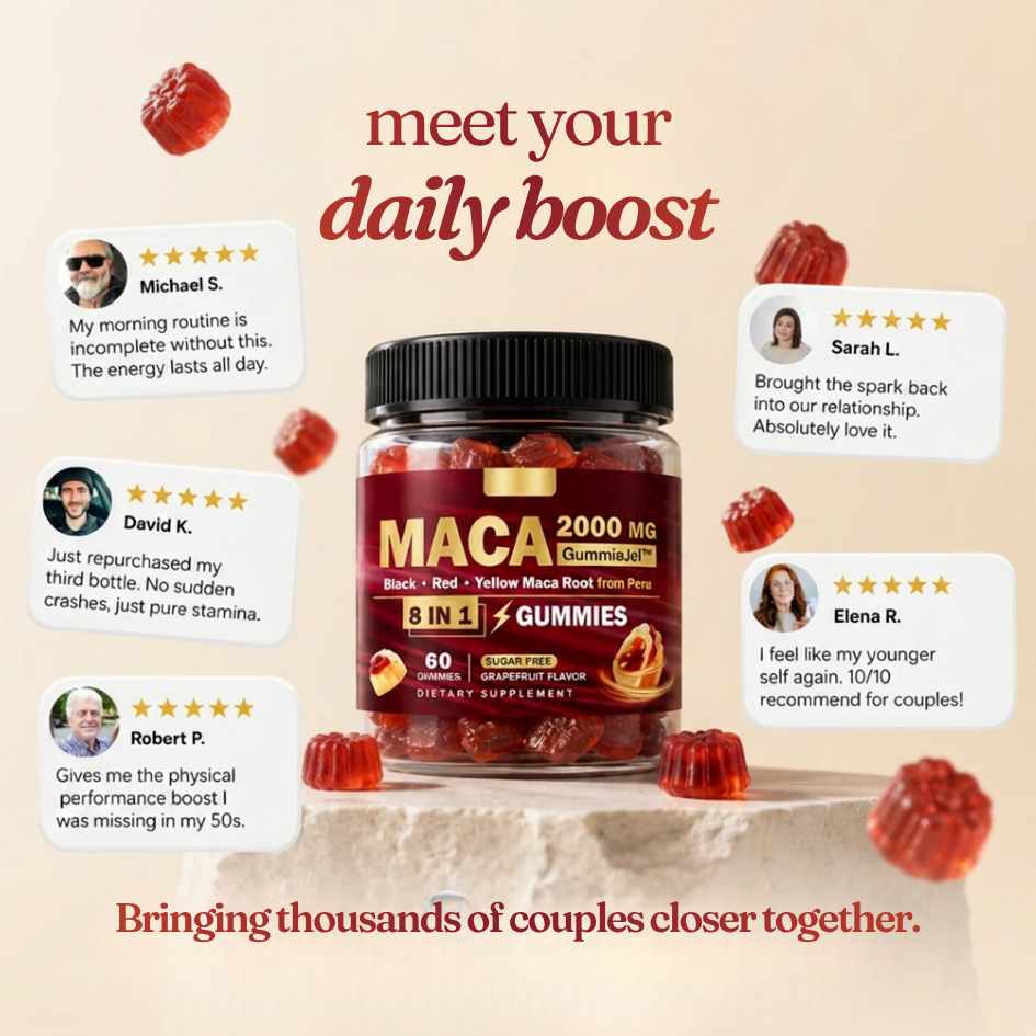Amaamor Maca Root Gummies - Strength, Vitality, and Energy